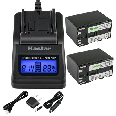 Kastar Battery + Charger for Canon BP-970G BP-975 XV1 XV2 XM1 XM2 XL1 XL2 XH-G1S