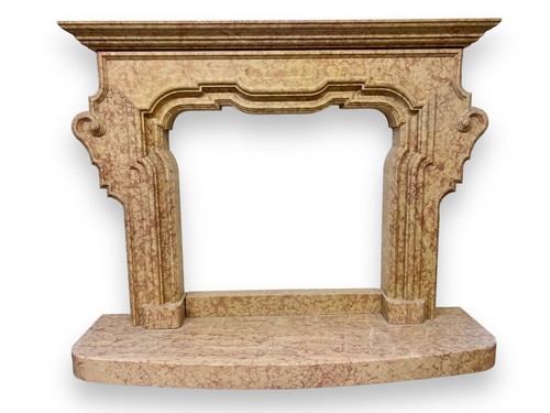 Caminetto in Nembro Rosato | Nembro Rosato Marble Fireplace - Foto 6 di 6