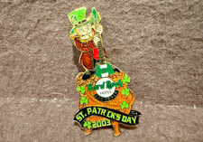 Hard Rock Cafe pin Las Vegas Hotel St Patrick's Day Leprechaun and Guitar 2003