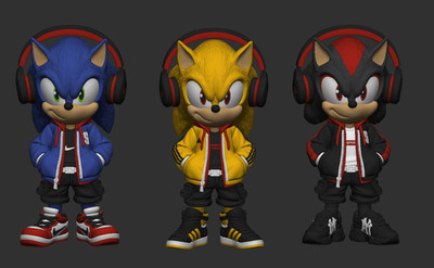 3D Druck Sonic the Hedgehog Figur Limitierte Edition Fan Art Handmade