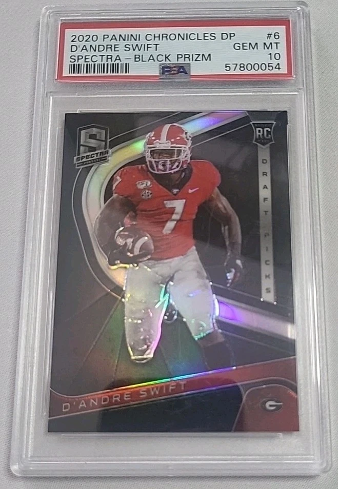 D'Andre Swift Panini Chronicles Draft Picks Spectra #6 Black