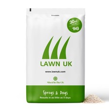 Lawn UK Hardwearing Grass Seed  Sprogs & Dogs Grass Seeds Fast Growing  1kg u... 18.47 per kilo