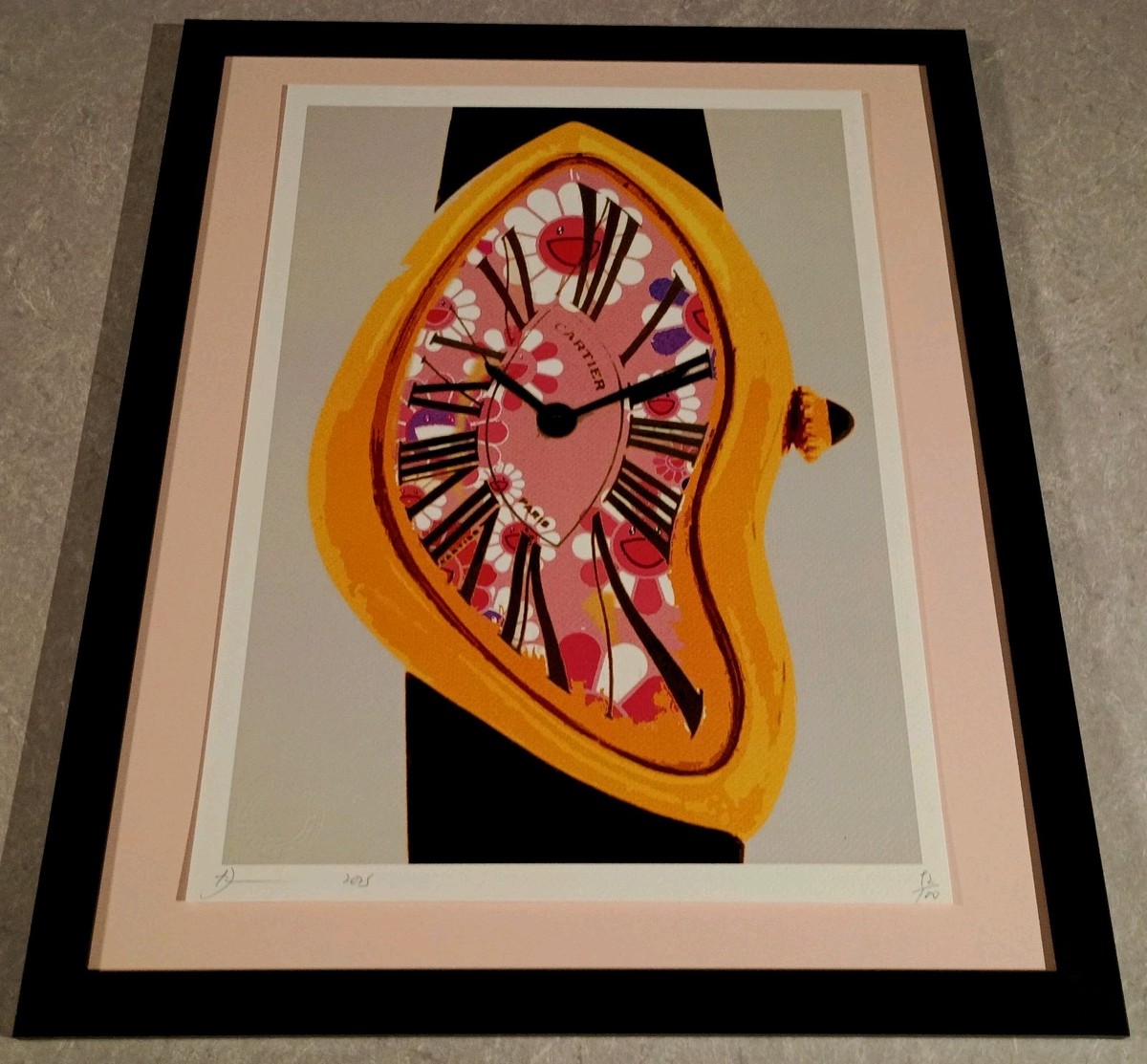 DEATH NYC ltd ed signed FRAMED street art print 45x32cm melting