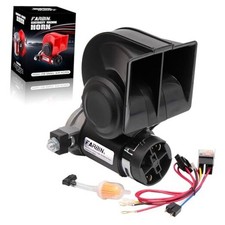 FARBIN Air Horn for Truck,Compact Train Horn,Electric Car Horn 12V 150db Black