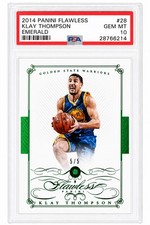2014 Panini Flawless Emerald KLAY THOMPSON PSA 10 5/5 POPULATION 1