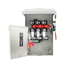 Ac Disconnect Switches Box, 3P 60Amp 110/240V Duty Safety Switche, 3 Wire Fus...