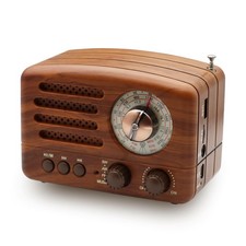 Portable Vintage Radio Retro Bluetooth Speaker, Small Radios with Best Recept...
