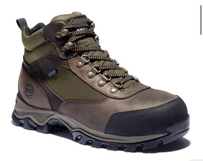 Timberland Z14118 Mens Brown Keele Ridge Steel Safety Toe WP Work Boots Size 9.5