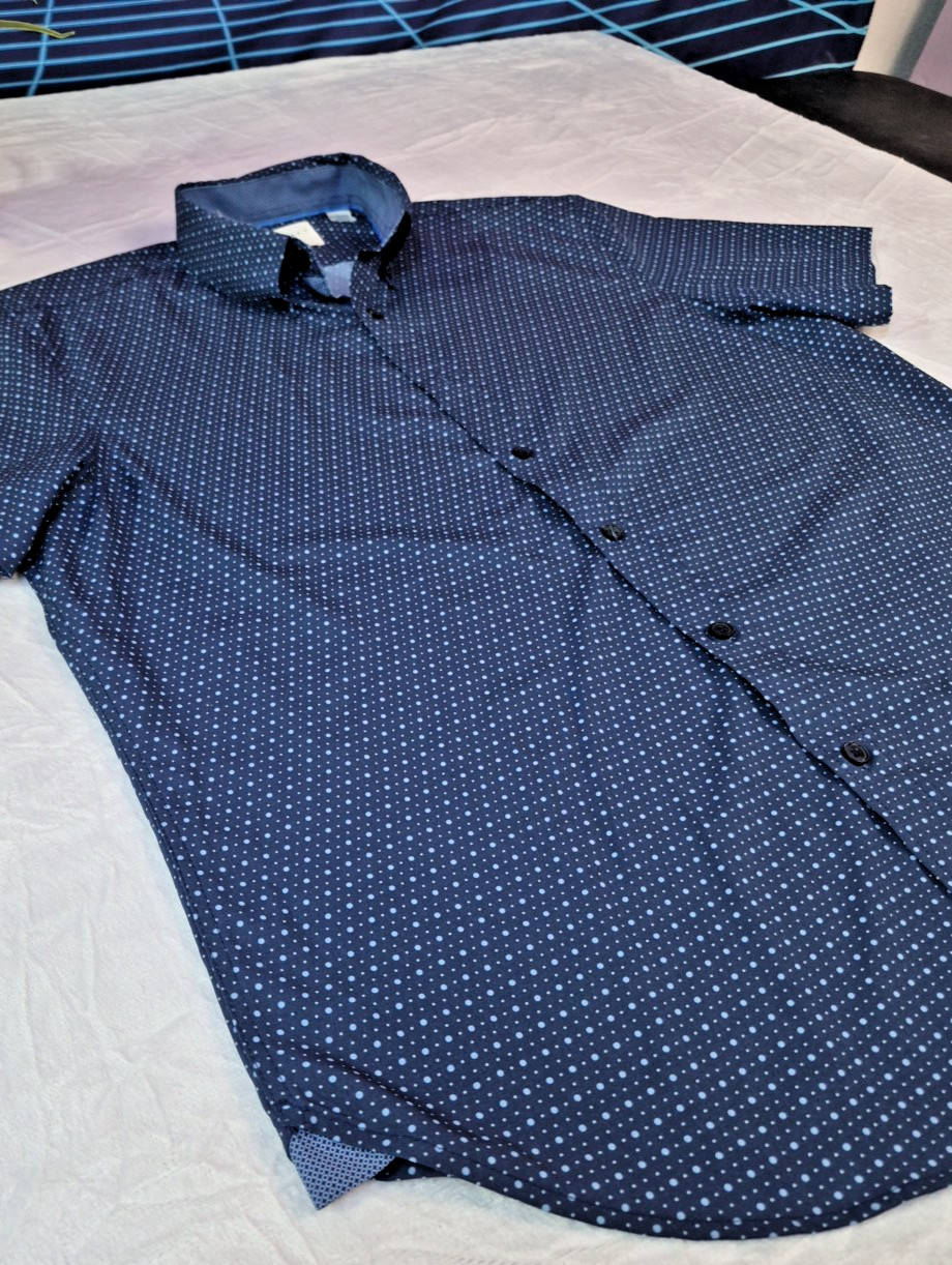 CONSTRUCT 4-WAY STRETCH SHORT SLEEVE BUTTON UP BL… - image 6