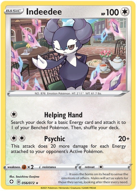 Indeedee - 056/072 - Holo Rare NM Shining Fates
