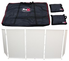 ProX XF-5X3048W 5 Panel White Frame DJ Facade W/Quick Release 180 Deg. Hinges
