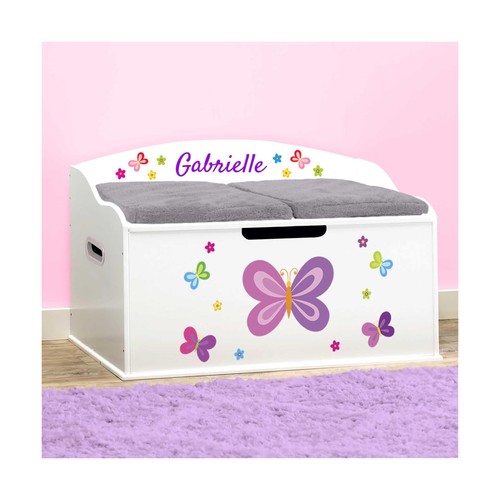DIBSIES Personalized Creative Wonders Toy Box, Butterflies & Flowers, 30 x 19... - Foto 2 di 4