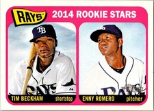 2014 Topps Heritage #259 Rays Rookie Stars (Tim Beckham / Enny Romero) RS, RC