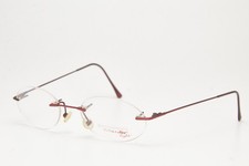 vintage red ESCHENBACH TITANFLEX LIGHT slim oval shades,Rimless frames 2000s