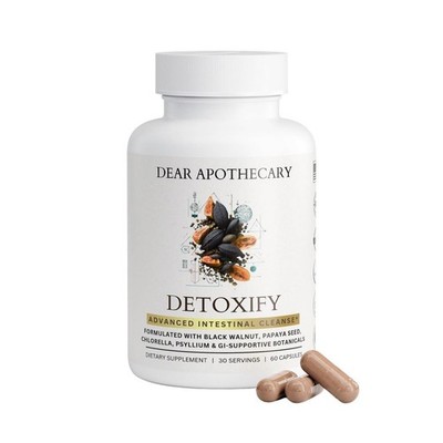 Detoxify Advanced Cleanse  Black Walnut Papaya Seed Herbal Formula  Gut Healt...
