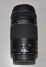 Canon EF 75-300mm F4-5.6 III USM Telephoto AF Zoom Lens tested working vg /NM