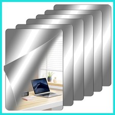 Self Adhesive Acrylic Mirror Tiles, 6 Pack Flexible Sheets, 12 x 16 Inch Wall...