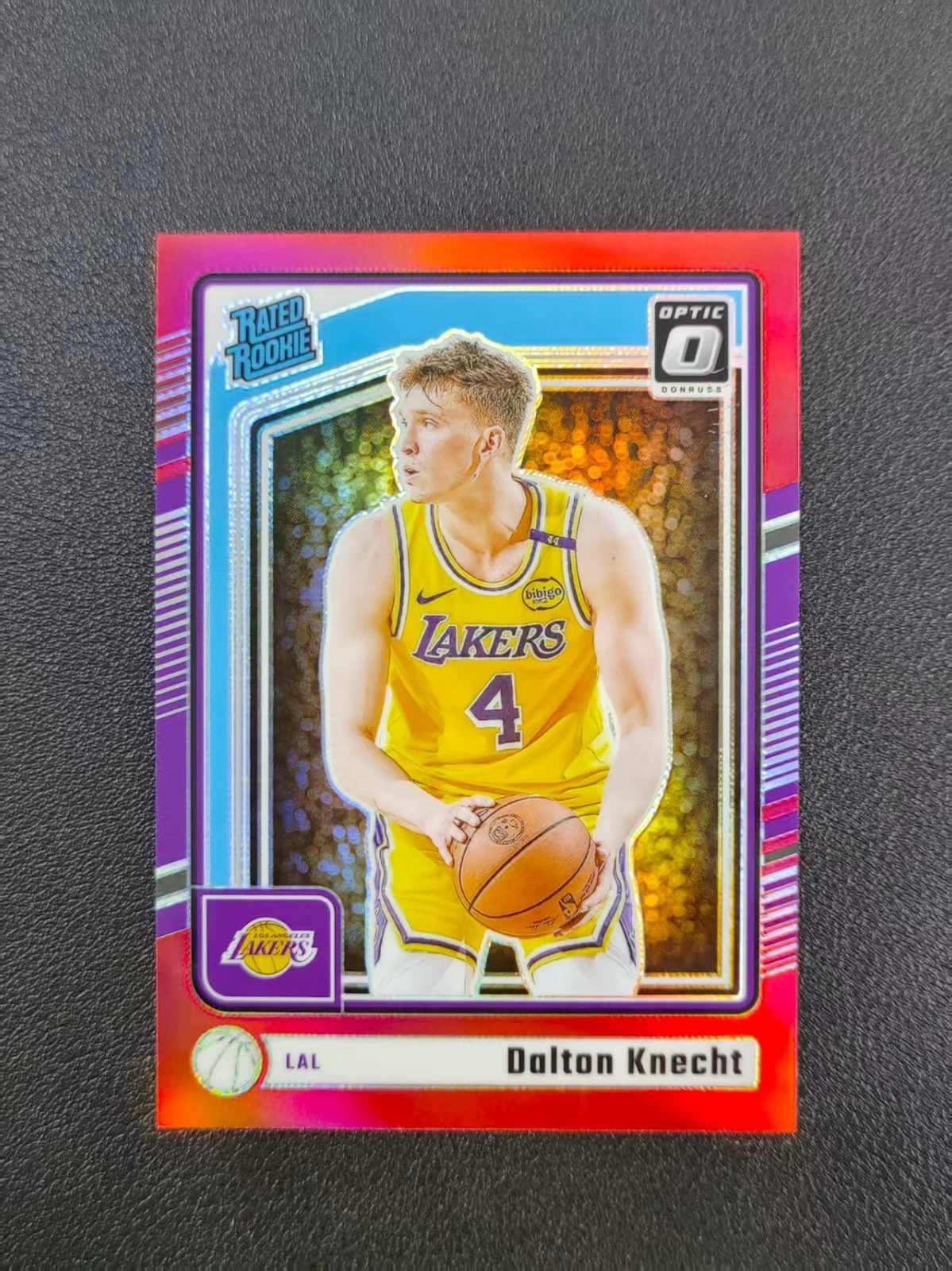 2024-25 Panini Donruss Optic Rated Rookie Dalton Knecht Red 76/99#256 HCQL