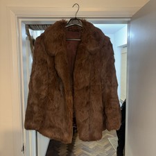 Vintage Rabbit Fur Coat Jacket Size S/M Beautiful Condition