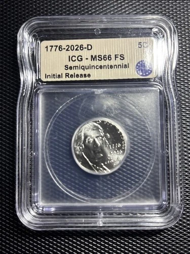 2026-D Jefferson Nickel — photo from another recent sale