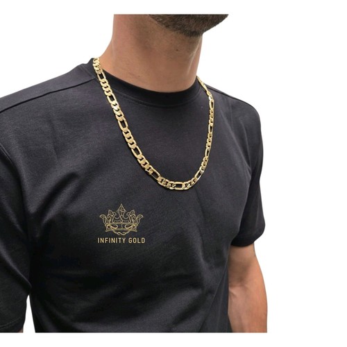 9ct Gold XP 10mm Figaro Chain, 24" Length, Gold Figaro Chain - Afbeelding 3 van 6