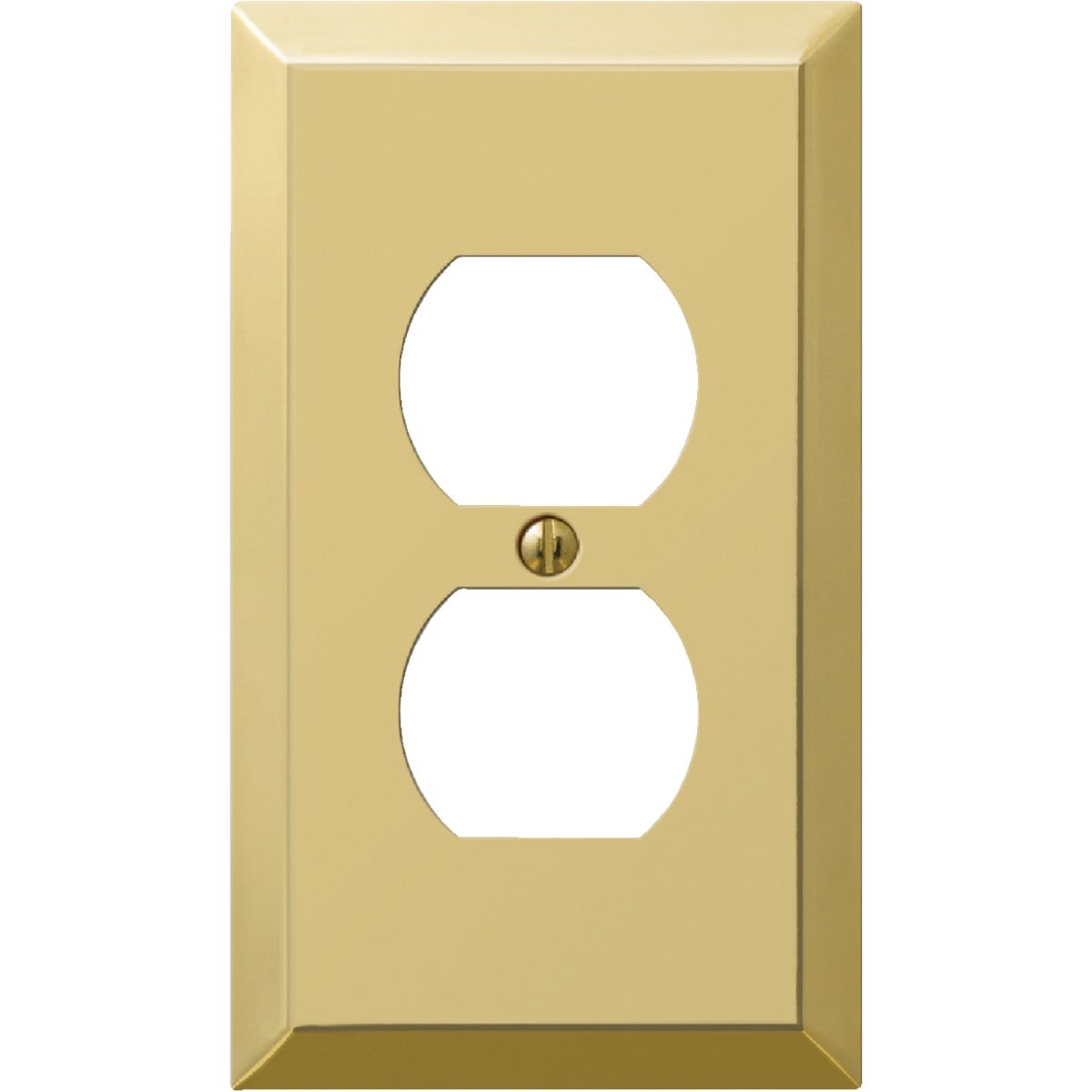 Amerelle 1-Gang Stamped Steel Outlet Wall Plate, Polished Brass 163DBR Pack of 6