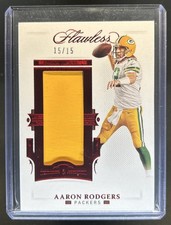 2021 Panini Flawless Aaron Rodgers Patches Ruby #/15 Packers