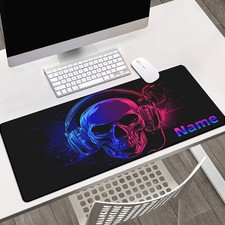 40 90cmCustomizable Skull Gaming Mouse Pad, XXL Rubber Desk Mat with HD Print, M