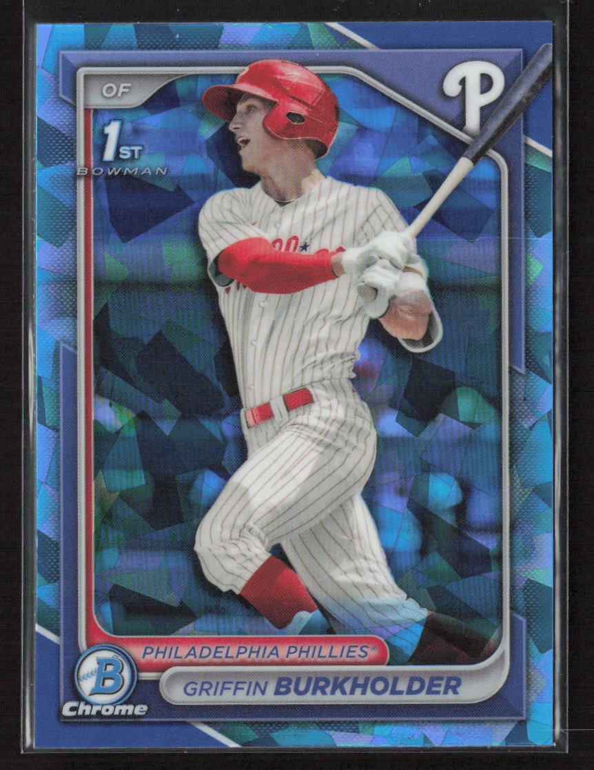 Griffin Burkholder 2024 Bowman Draft Sapphire Edition #BDC-60 Phillies