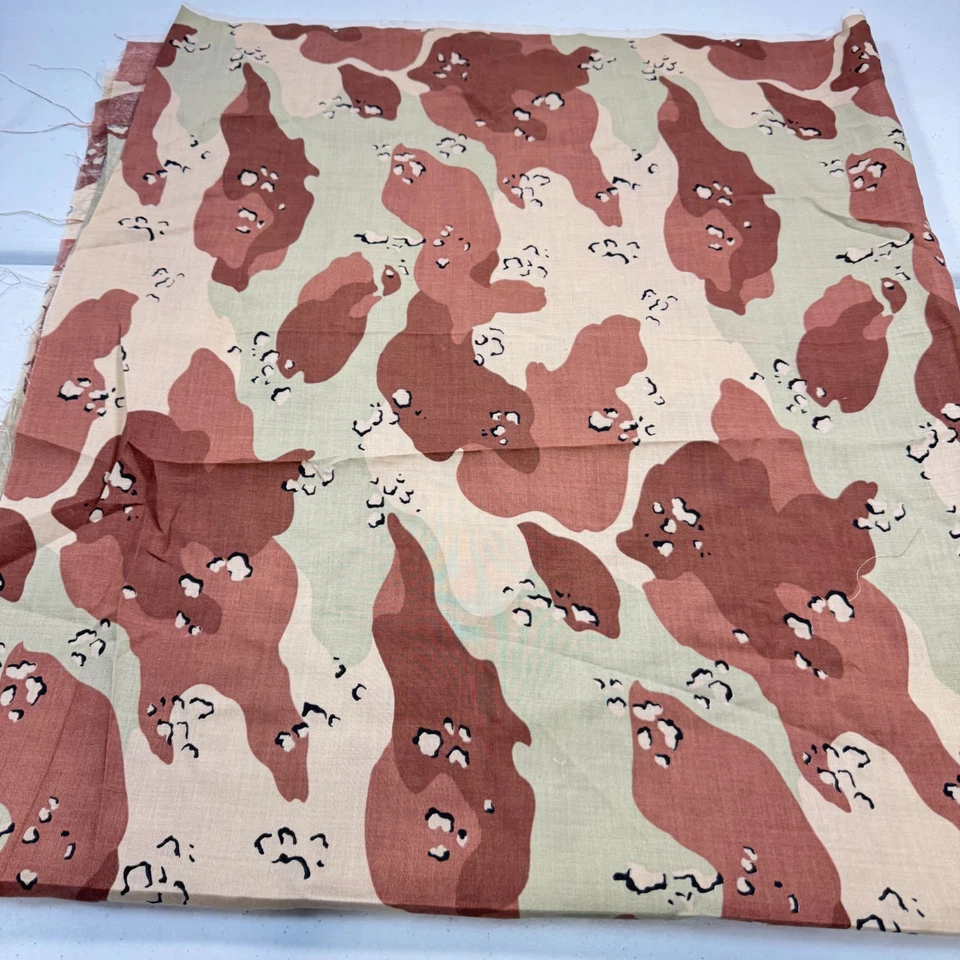 fabric brown green camo cotton 56x62 1.7 yards - Image 2 of 4