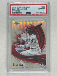 2024 Topps Chrome #S22 Elly De La Cruz Strokes Rookie RC PSA 10 GEM MINT