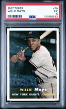 WILLIE MAYS 1957 TOPPS PSA 5 ! *FRESHLY GRADED ! *DEAD CENTERED ! *NO SNOW ! WOW