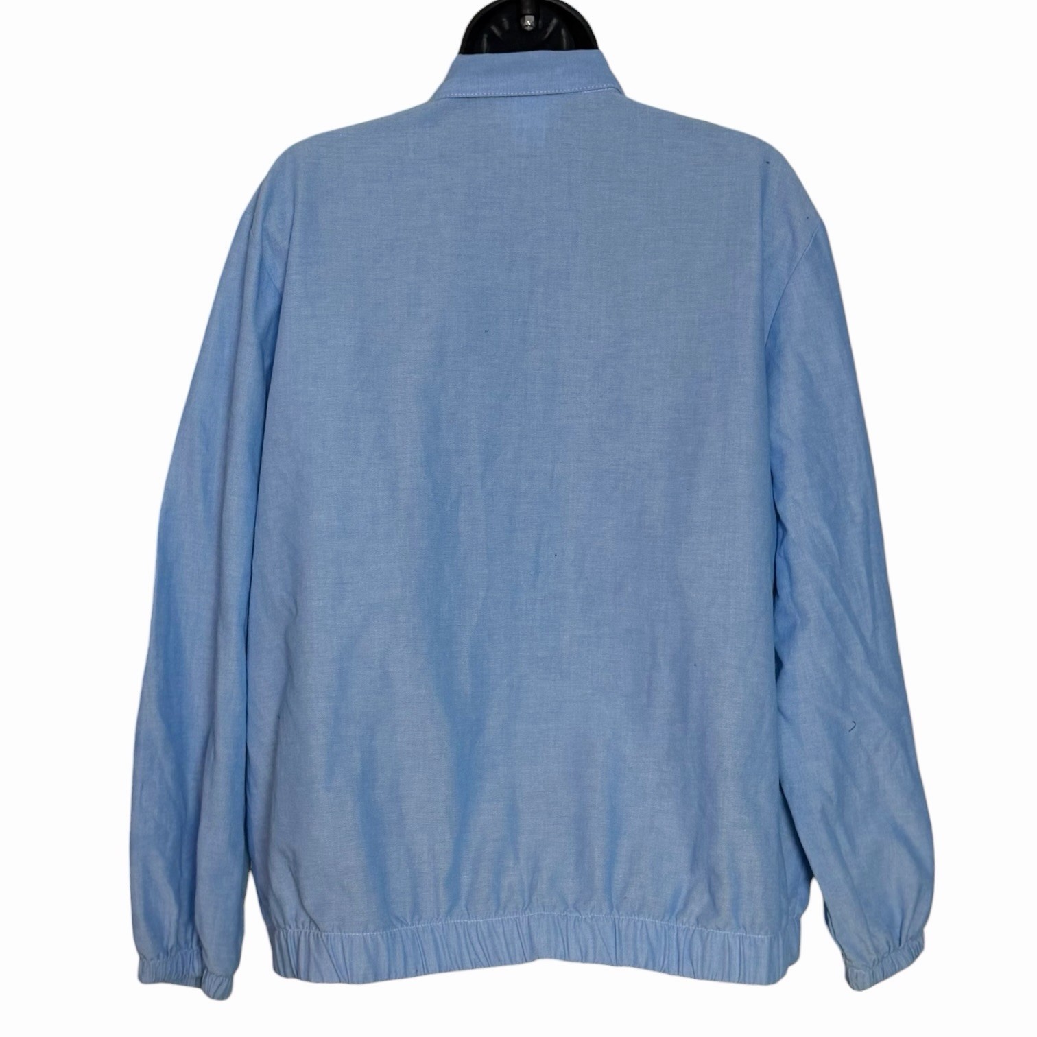 VINTAGE BLUE CHAMBRAY PATCHWORK JACKET 80s 90s CO… - image 4