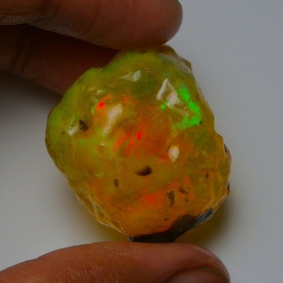 Ethiopian Oil Opal Specimen  85.00  cts Natural Rough Gemstone - Fire Opal Roug