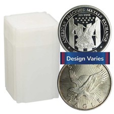 Roll of 20 - 1-oz Silver Round .999 Fine Generic Impaired