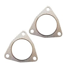 2PCS Exhaust Gaskets, 3" 3-Bolt Stainless Steel Exhaust Flange Gasket, High