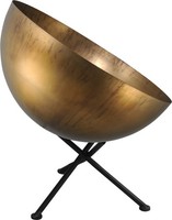 Tischleuchte In Messing Antik Handarbeit Dreibein Ø40Cm H:44Cm Schreibtischlampe