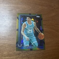 2025-26 Topps Chrome KJ Simpson Jr Yellow Basketball Border /275 Hornets Rc