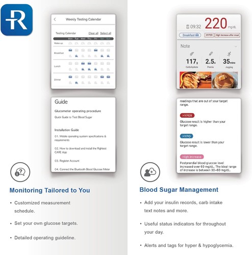 Blood Glucose Test Strips | 50-Count Pack |Gold Electrodes|Patented Test - Picture 8 of 9