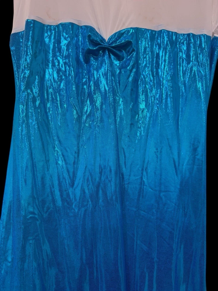 ÚNICO Vestido de Drag Brillante de Tela de Sirena Disfraz Teatro con Tren Chintz X-alto Foto 4 de 4