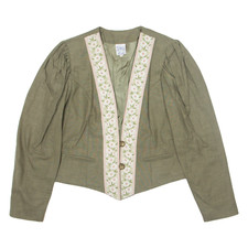 Vintage Enzien Trachten Blazer Jacket Green 90s Womens S