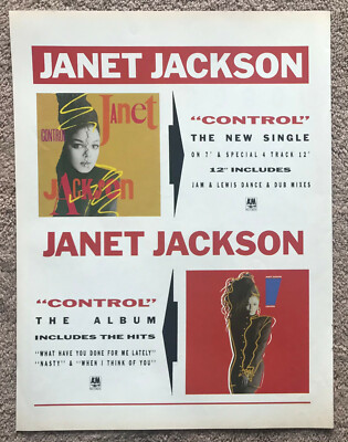 JANET JACKSON - CONTROL 1986 Full page UK magazine ad