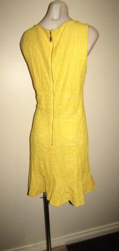 Cue size 14 yellow lace work office evening dinner party cocktail dress - Picture 5 of 6