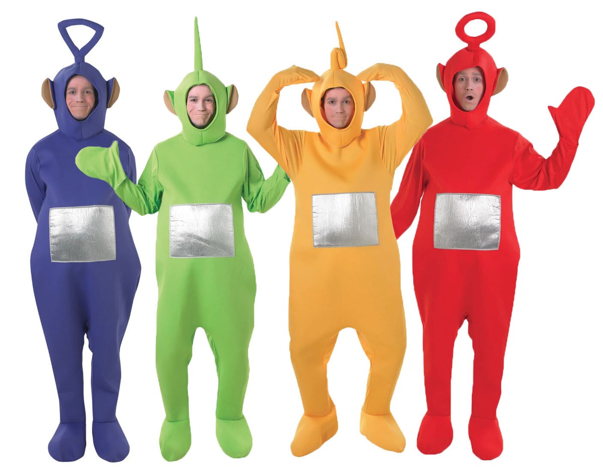 Disfraz Teletubbies Tul Vestido Elegante Años 90 Dibujos Animados Laa laa Po Dipsy Tinky Winky