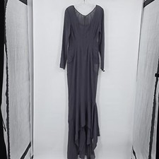 Dolce & Gabbana Kim Long Corset Dress Long Sleeves Grey Size 44=8