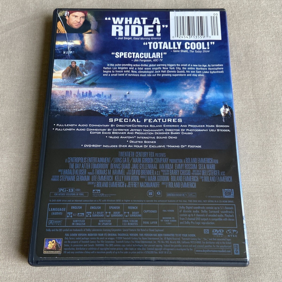 The Day After Tomorrow (DVD FS 2004) W/ Lenticular Slipcover Sci