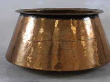 Old Hand Hammered Copper Cauldron