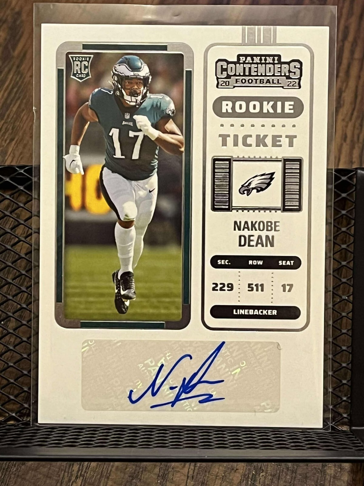 NAKOBE DEAN 2022 PANINI CONTENDERS #188 ROOKIE TICKET AUTOGRAPH AUTO RC GEORGIA!