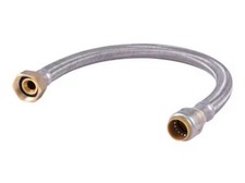 SharkBite Push-to-Connect 24" Braided Stainless Steel Water Softener Connector
