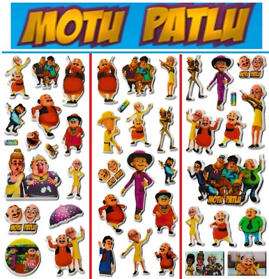 3D Stickers MOTU PATLU Doctor Jhatka Ghasitaram John India